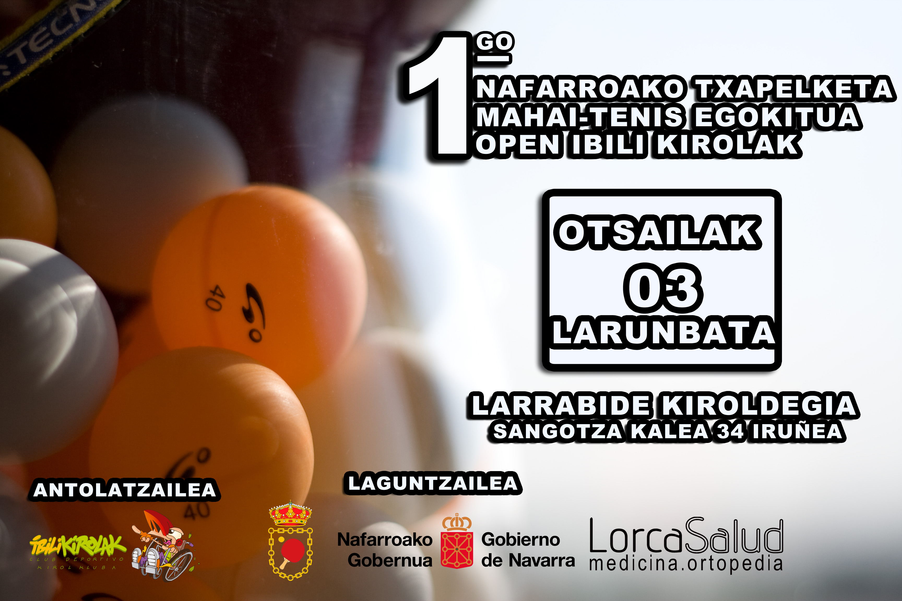 Primer Cto. Navarro de Tenis de Mesa Adaptado